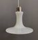 White glass pendant lamp 1980s
