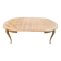 Round extendable dining table Louis XV stripped in solid cherry wood 1960