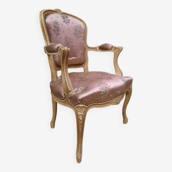 Louis XV style armchair in lacquered wood