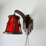 Wall lamp lantern art deco wood