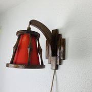 Applique lanterne art déco bois
