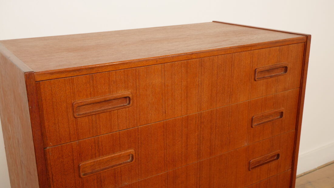 Commode danoise en teck, 6 tiroirs