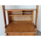 Bibliothèque avec secrétaire vintage en bois 1950