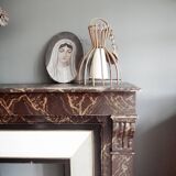 Antique wooden fireplace mantle