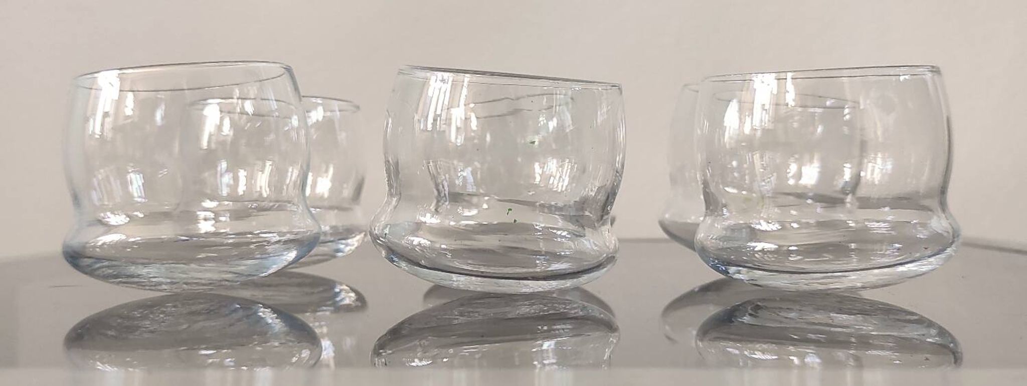 Set of 6 vintage "wobble" glasses (boat special)