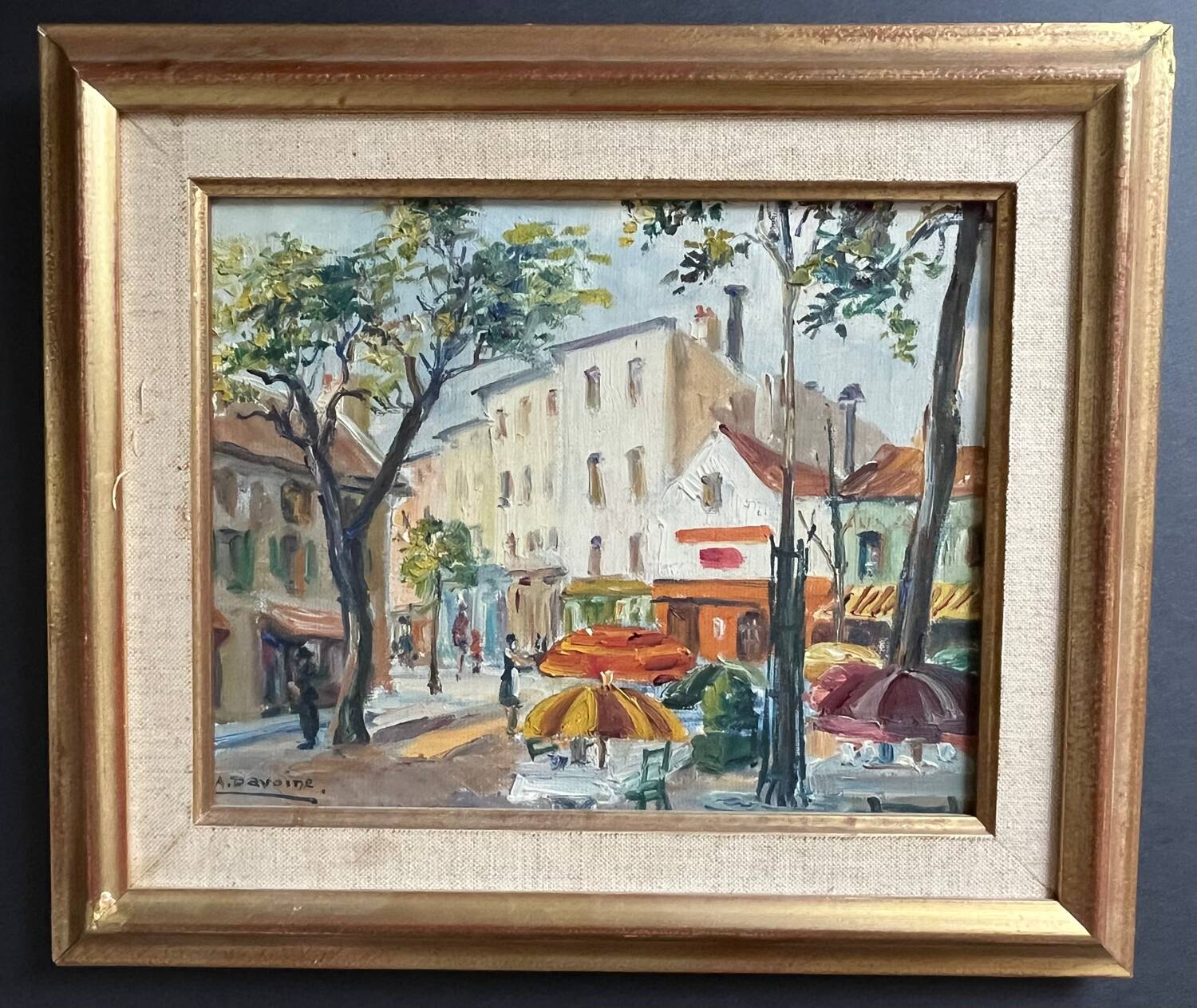 Oil on canvas: Place du mound