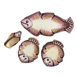 Fish set signed Paul Fouillen