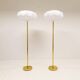 Modern Scandinavian floor lamps in brass "ENCO", Sweden, 1970s