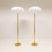 Modern Scandinavian floor lamps in brass "ENCO", Sweden, 1970s