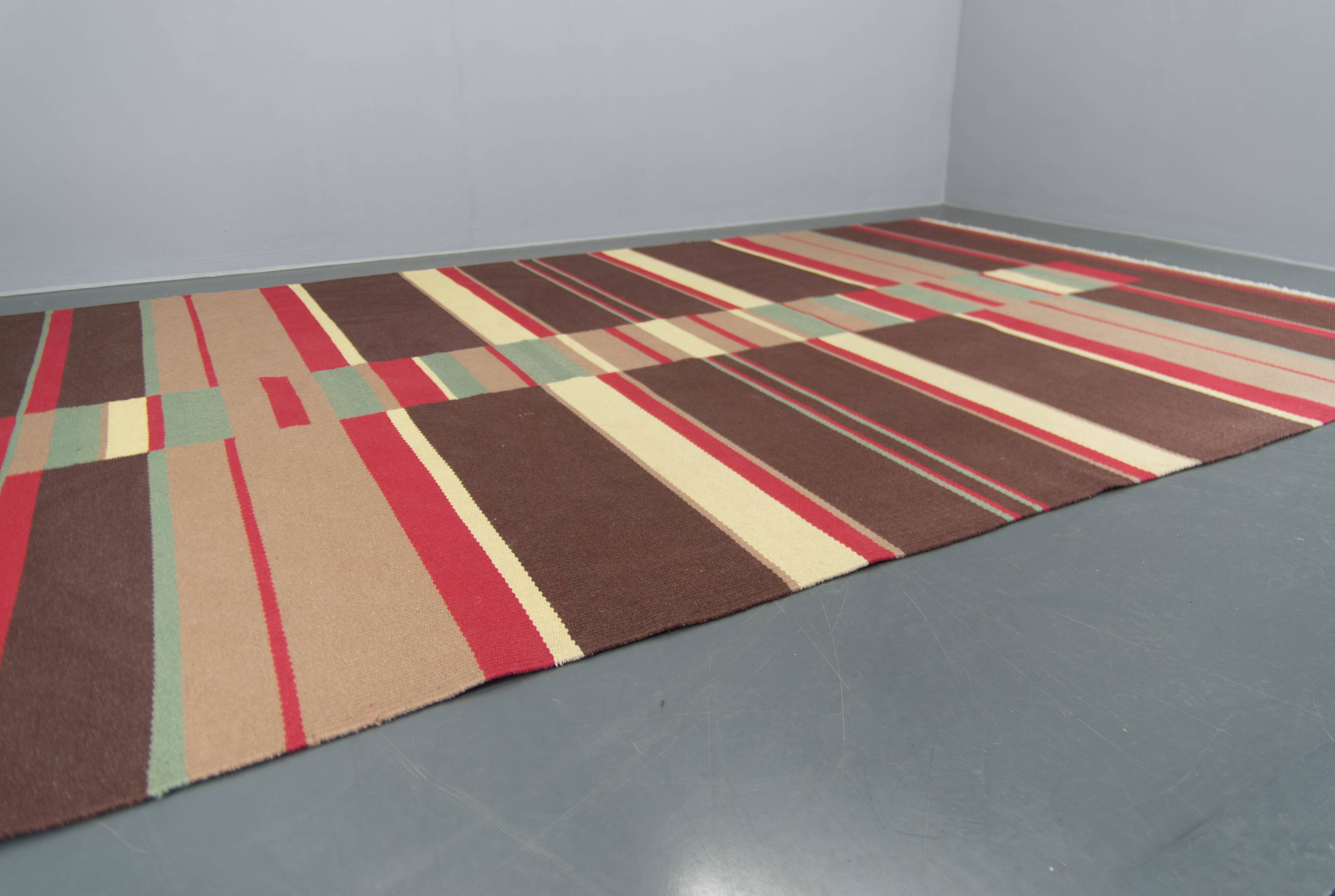 Rare Abstract Modernist Carpet by Antonin Kybal, 1948