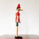 Pinocchio articulated in wooden from the 70