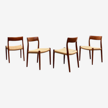 Chaises par Niels O. Møller pour J.L. Moller, modèle 77, Danemark, années 1950