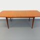 Rectangular dining table in vintage Scandinavian style from the 50s and 60s, made of teak.
