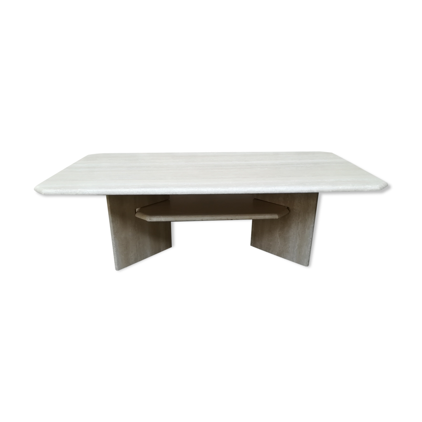 Travertine coffee table