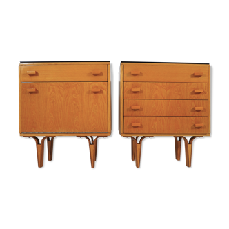 Paire de table de chevets 1970