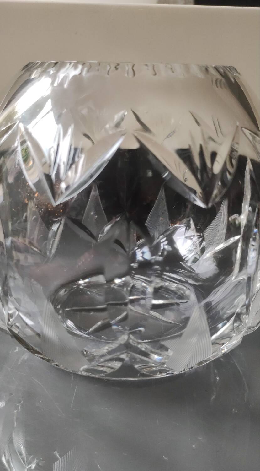 Vintage Nachtmann Spherical Vase. Crystal. Dimensions: 13 x 15 cm