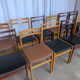 Set of 14 Vintage Scandinavian Dining Chairs / Yugoslav Wooden Bistro Chair