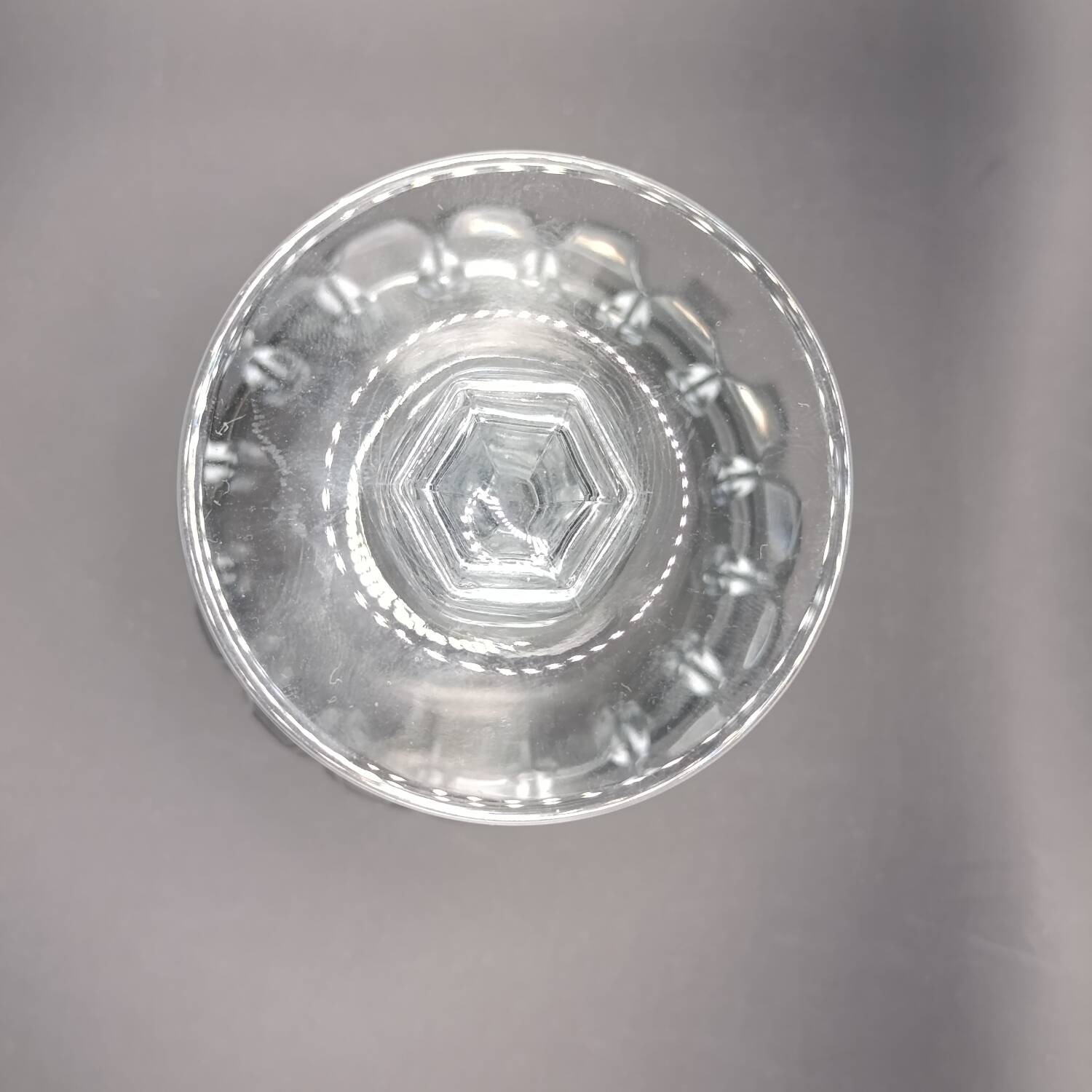 5 small antique crystal cups
