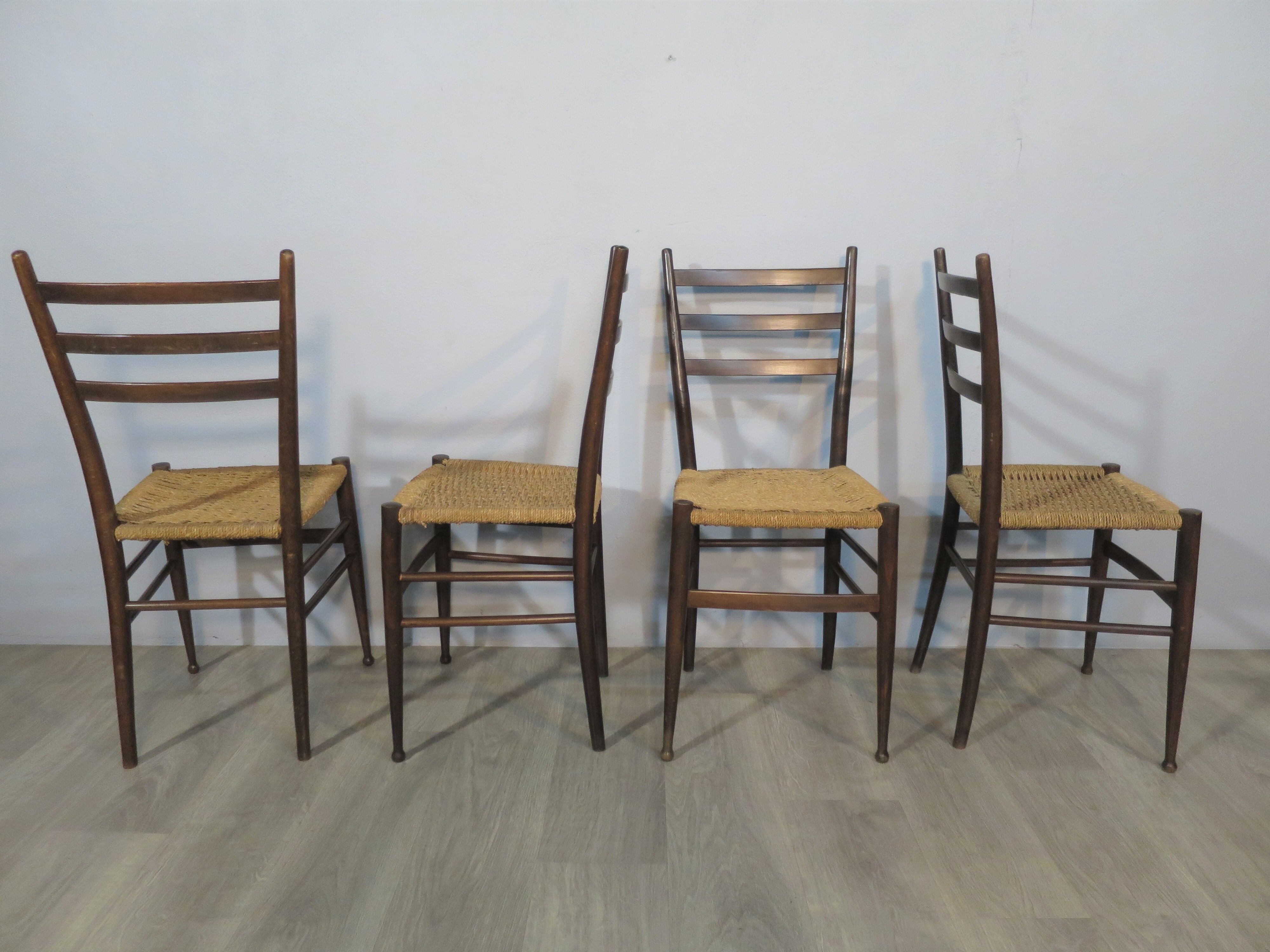 Suite of 4 vintage chairs