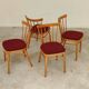 Lot de 4 chaises de salle a manger par Antonin Suman pour Tatra Nabytok