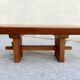 "Scandinavian Low Table "Brutalist", Japandi Style, Solid Teak, 20th Century"