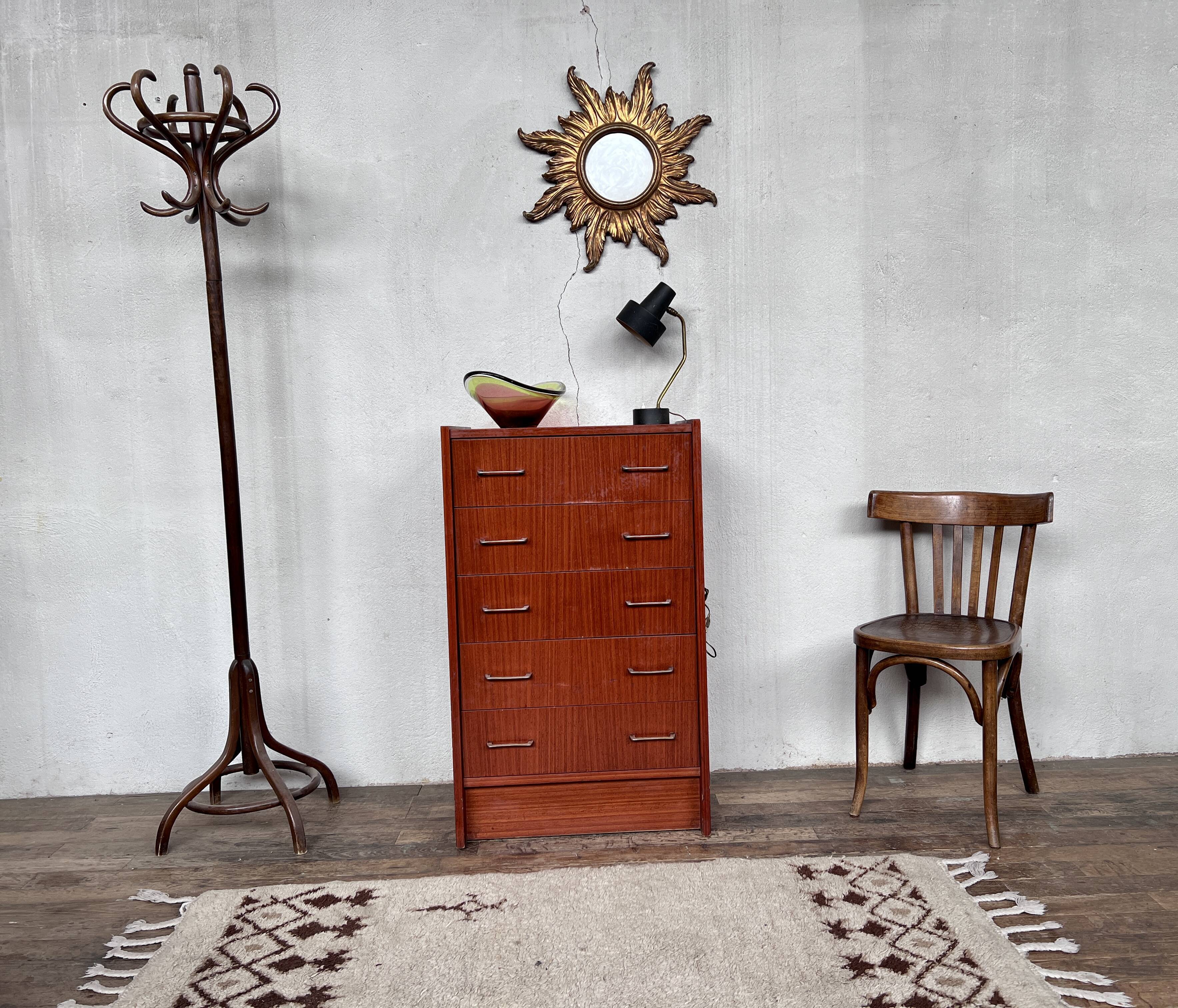 Commode chiffonnier semainier vintage teck 1950