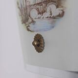 Vintage 1950s chandelier in decorated glass, italian design