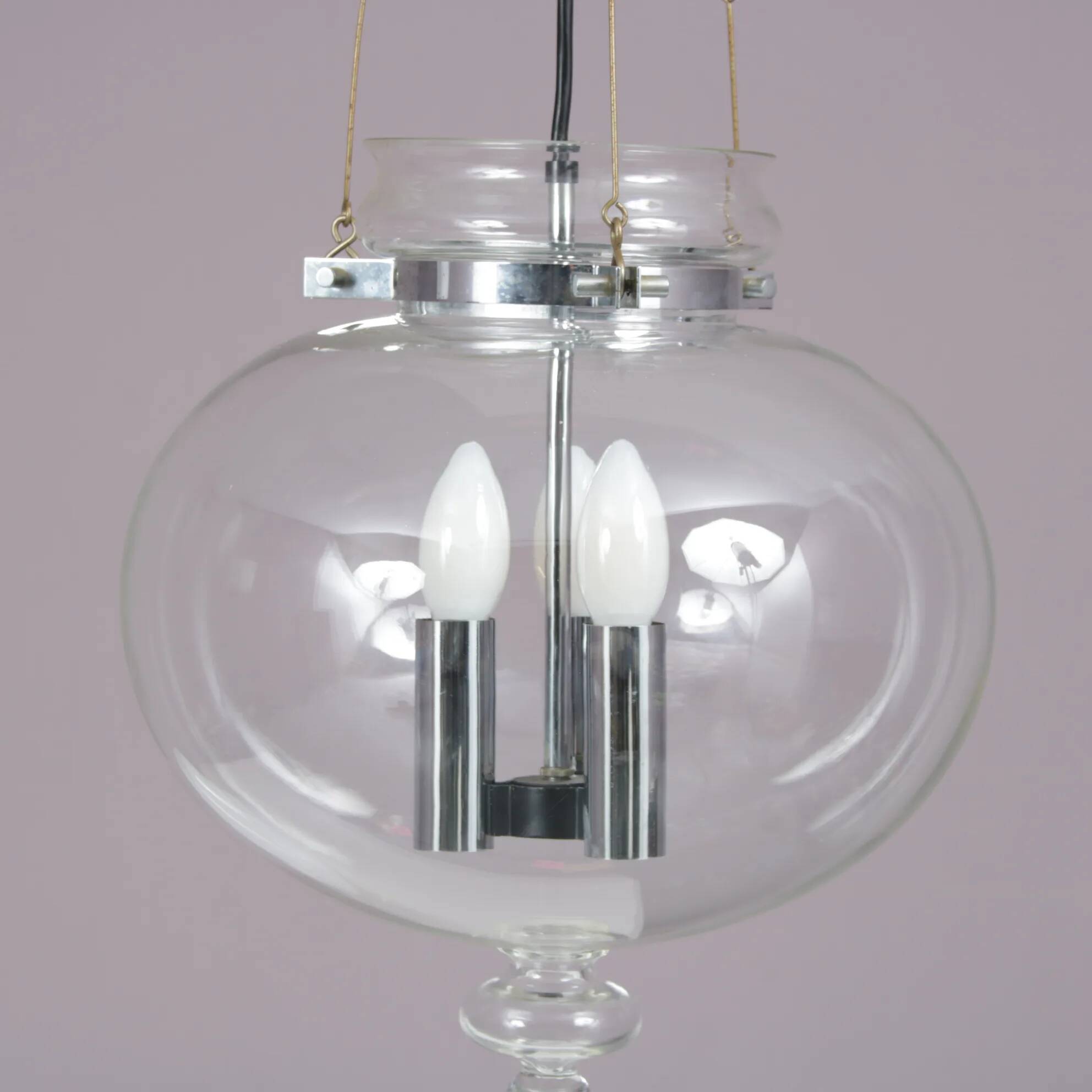 Lampe suspendue des années 1960 par Herbert Proft pour Glashütte Limburg, Allemagne