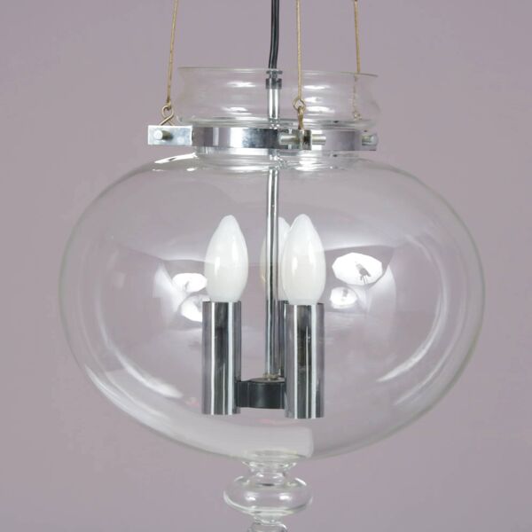 Lampe suspendue des années 1960 par Herbert Proft pour Glashütte Limburg, Allemagne