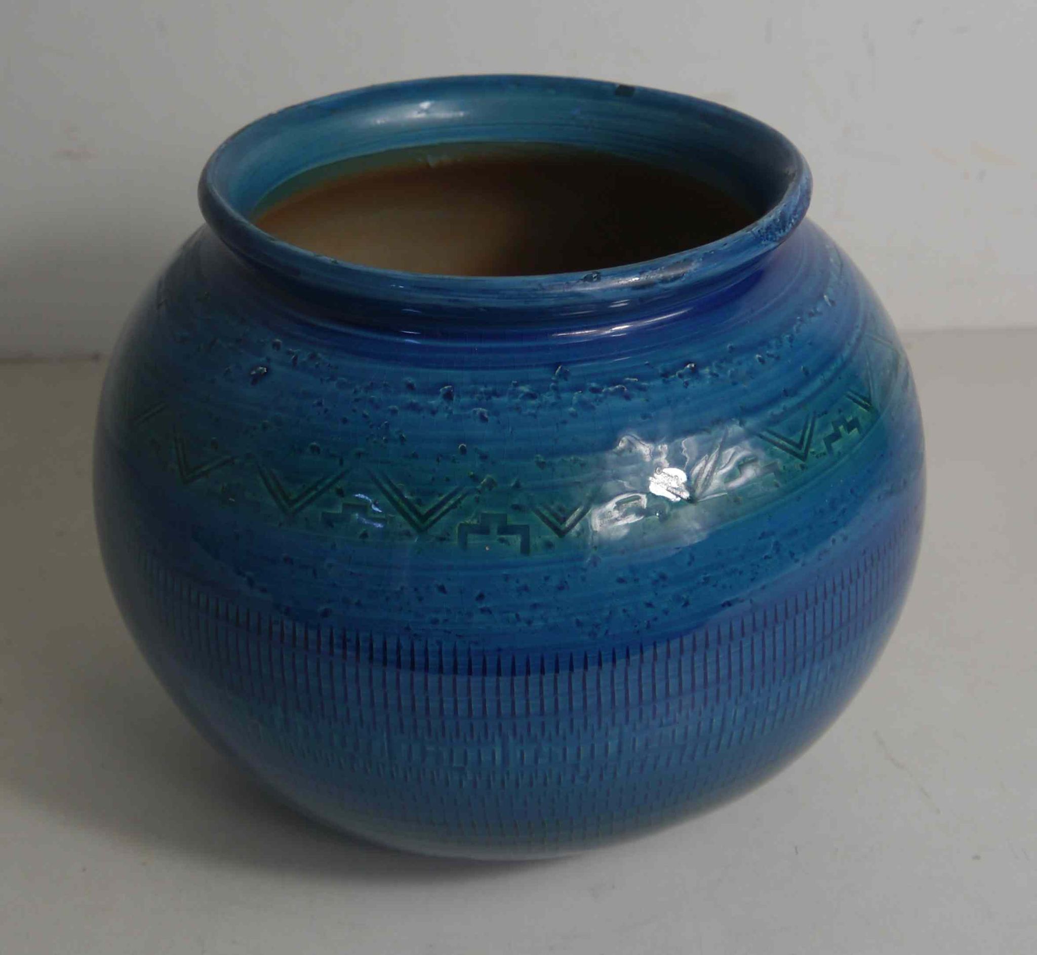 Vase boule bleu – années 70's