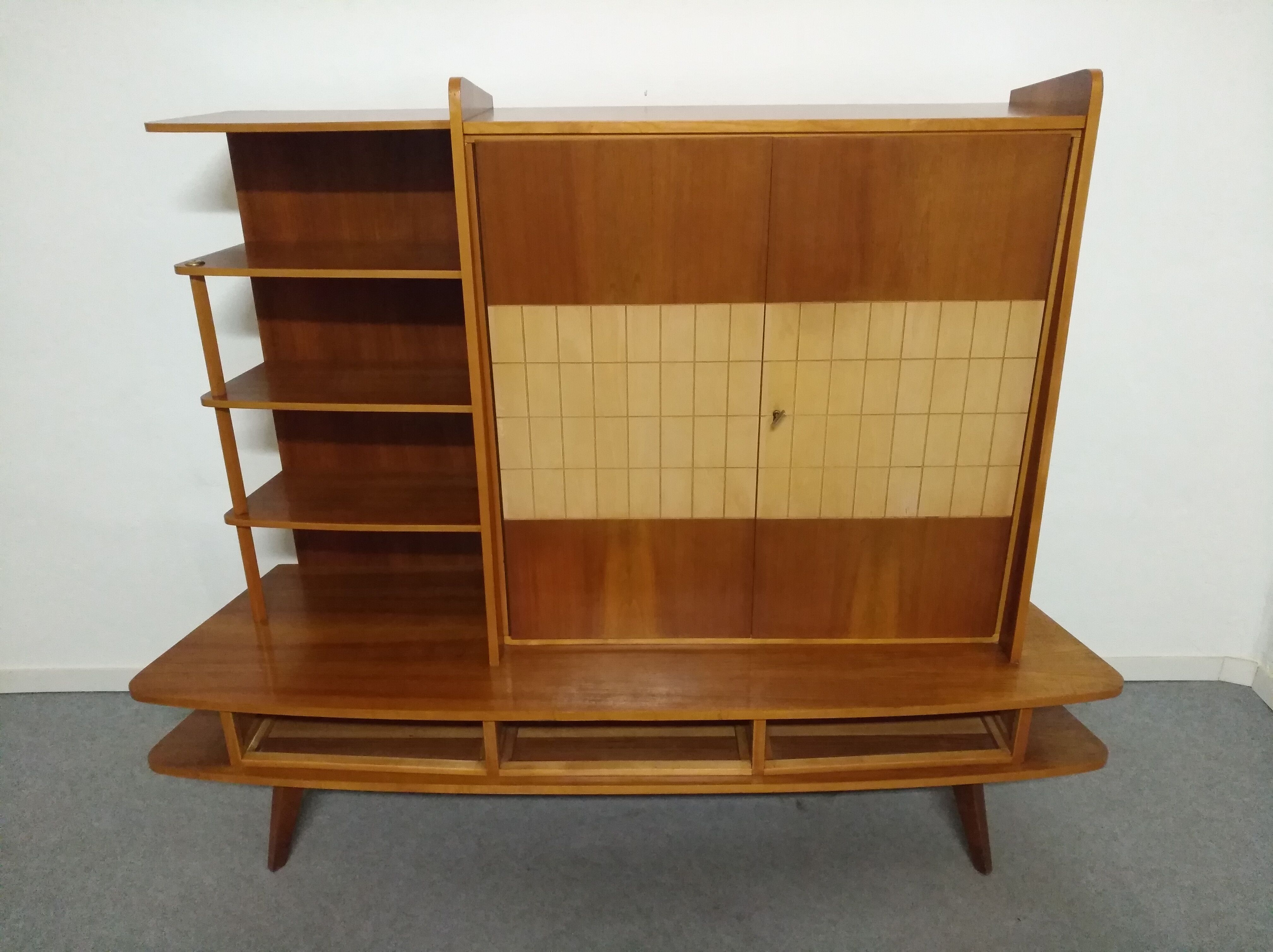 Furniture storage shelves library 50s