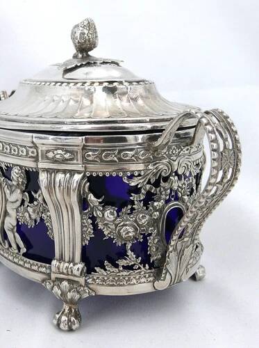 Silver sugar bowl from the 18th century, Louis XVI, 1784, Pierre-Claude Noblet.