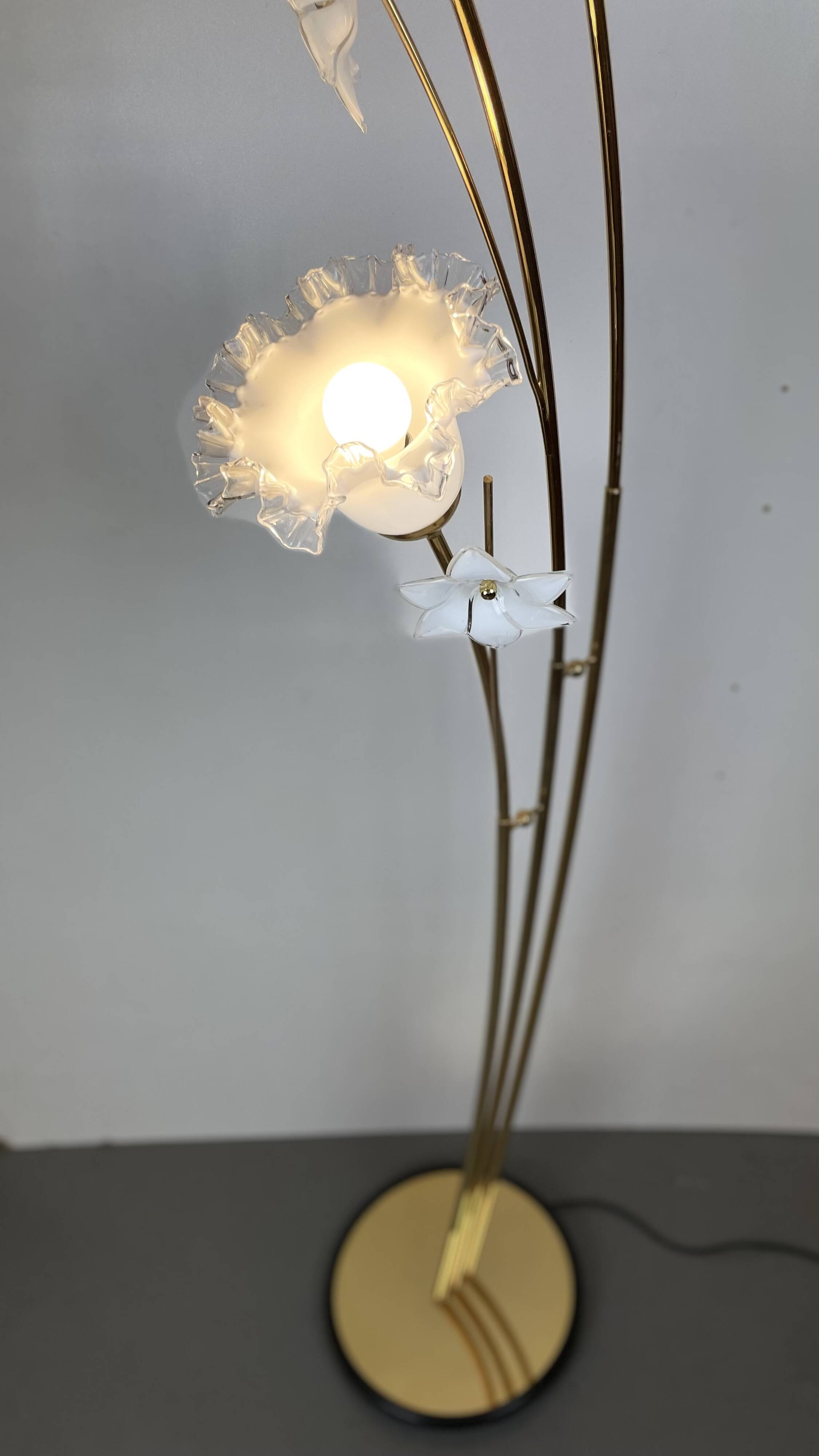 Golden Murano Floor Lamp, 1980s