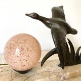 Large Art Deco bird lamp, H27 cm