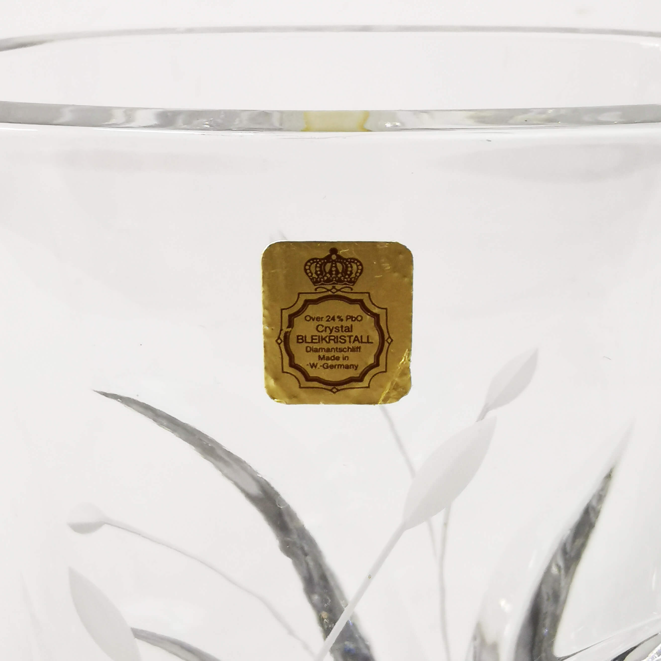 Oval crystal vase, Bleikristal, Germany, 1960s