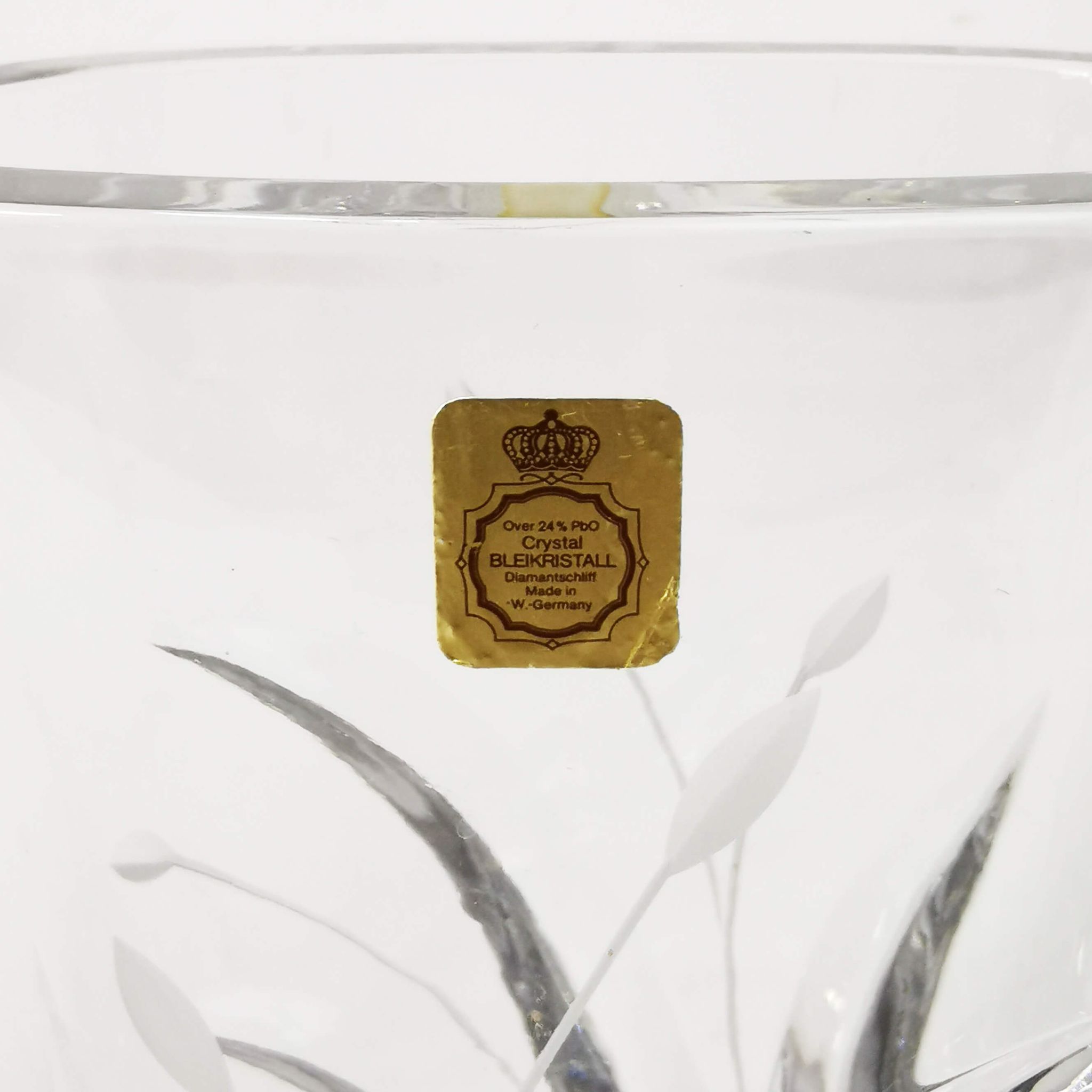 Vase ovale en cristal, Bleikristal, Allemagne, années 1960