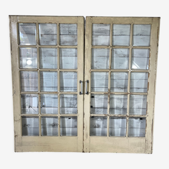 Pair of old glass doors