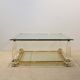 Extraordinary Lucite, Brass and Glass Obelisk Coffee table, 1970s