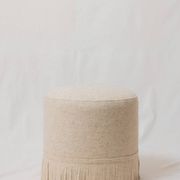 Paire de poufs en laine