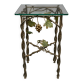 Art Nouveau table. Wrought iron, glass.