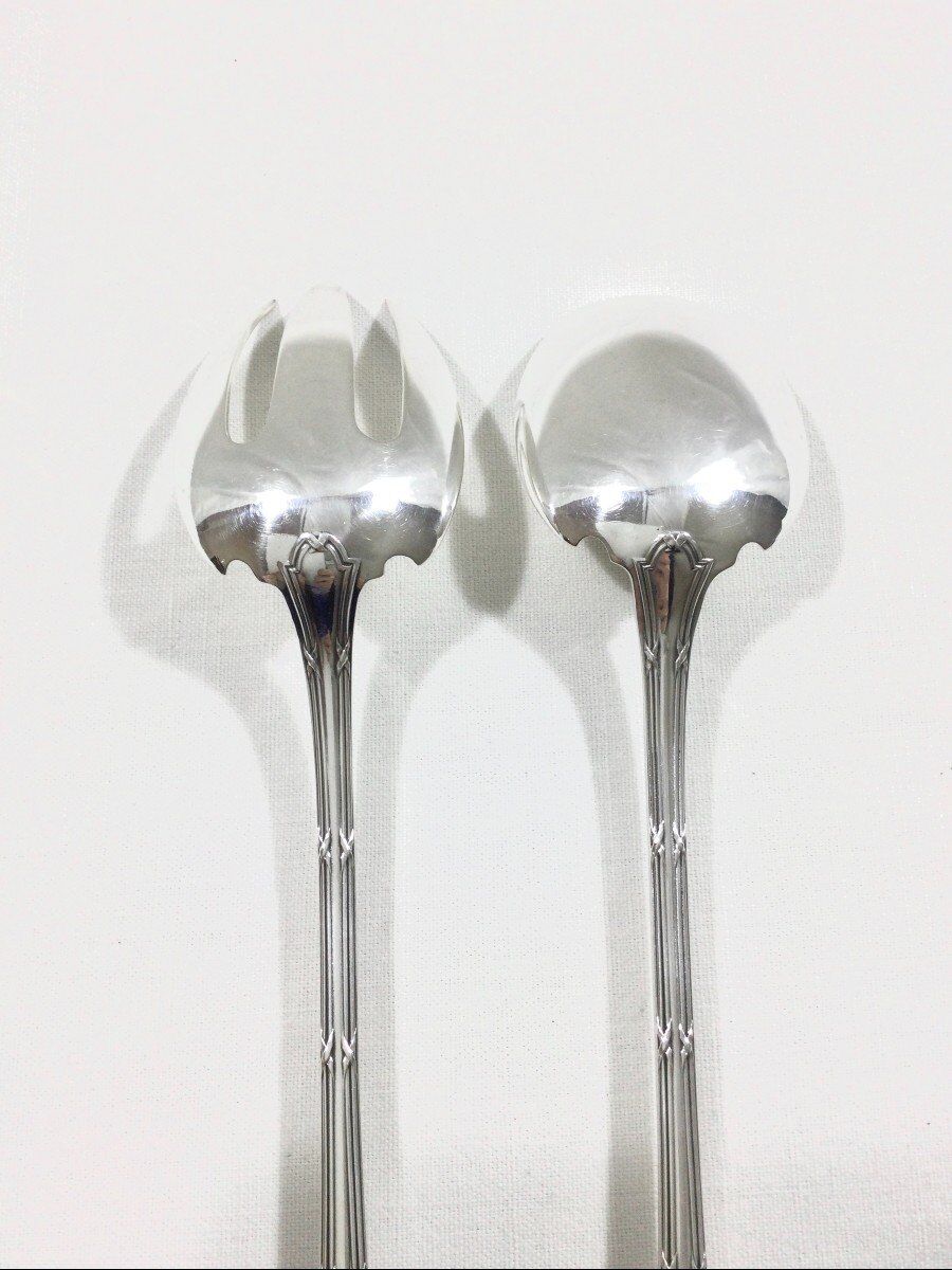 Christofle - Cross ribbon Model Salad Cutlery