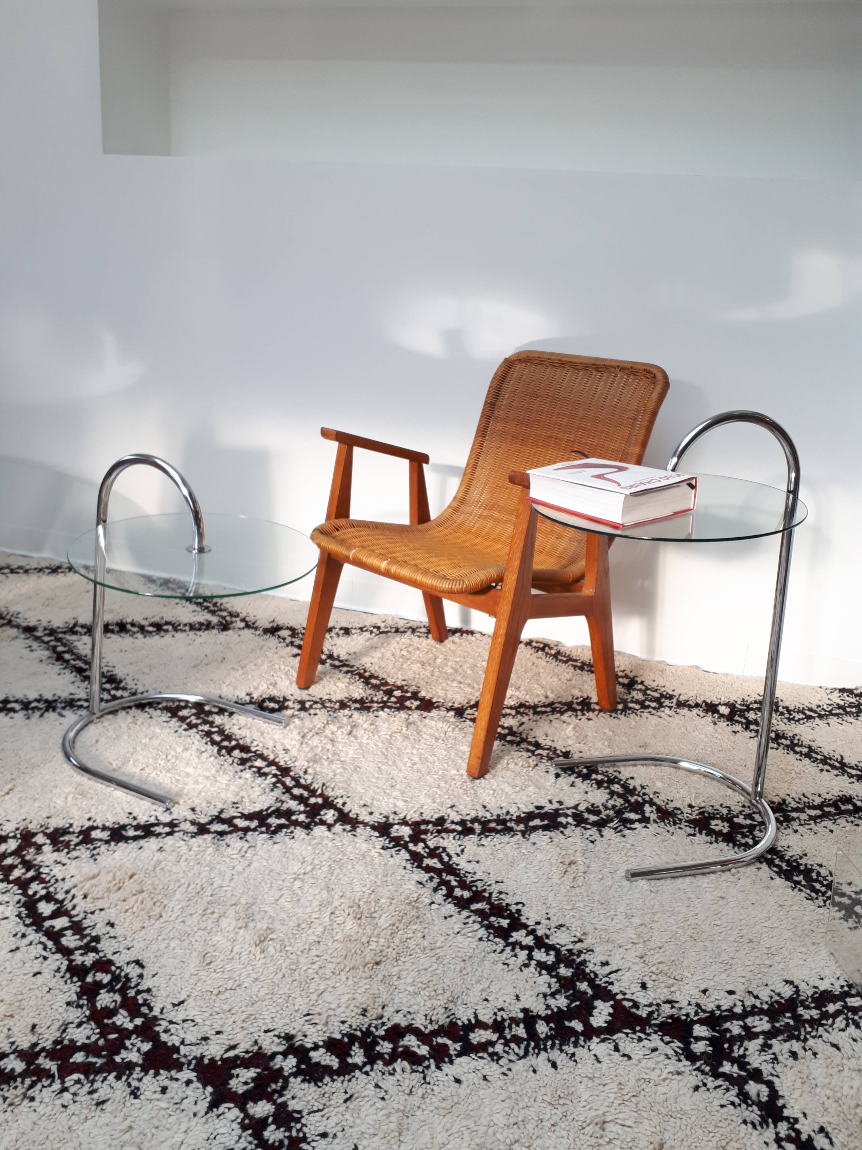 Pair of small design side of the 70 tables