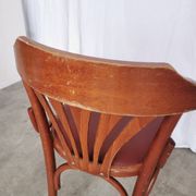 Vintage Bentwood Dining Chair: Thonet Style Fan Backrest, 1970s Irish Pub