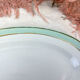 Ravier luneville "dauphine" porcelaine blanc vert