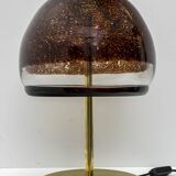 Leucos Mid-Century Modern Italian Murano Glass and Brass Table Lamp, 1970s