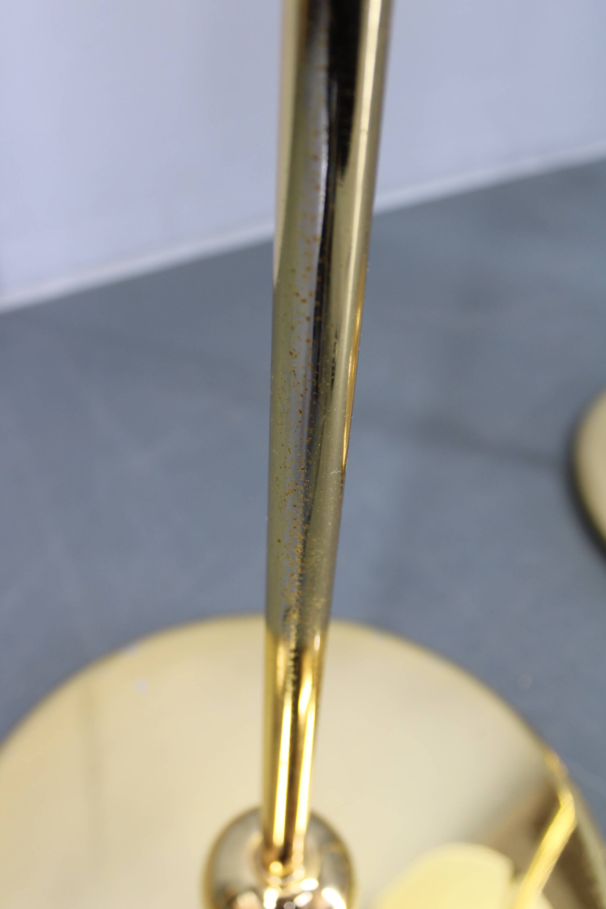 1980s Pair of VeArt-Murano Floor Lamps in Brass Finish ,Italy