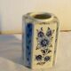 Pot covered in faience of delft blue delfino decor boat mill holland