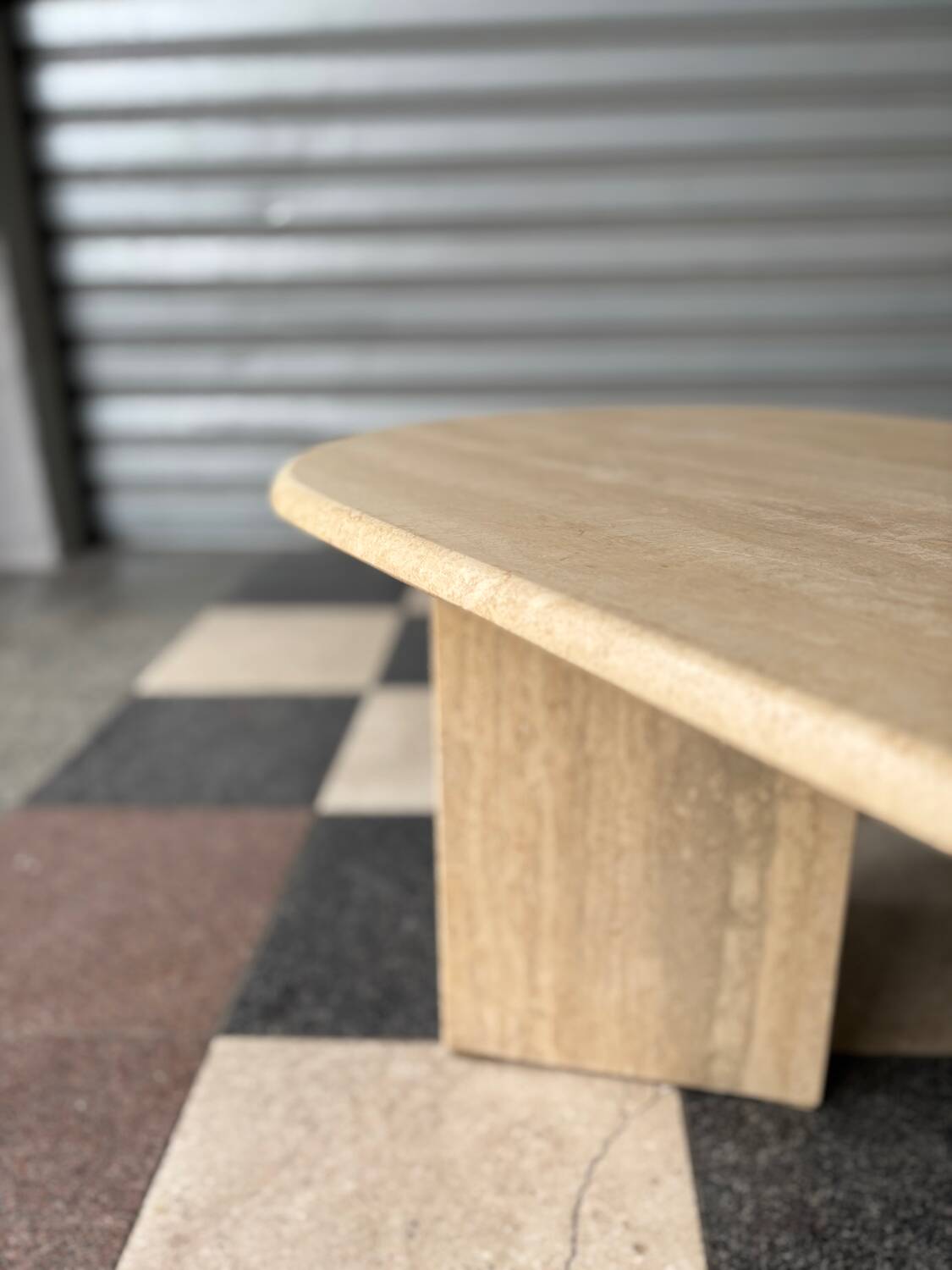 Vintage travertine coffee table