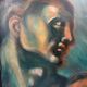 Oil on cardboard – stylized Art Deco study after the Adam of the Sistine Chapel – 60 x 80 cm