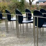 Set of 7 Belgo Chrom chairs from the 80s